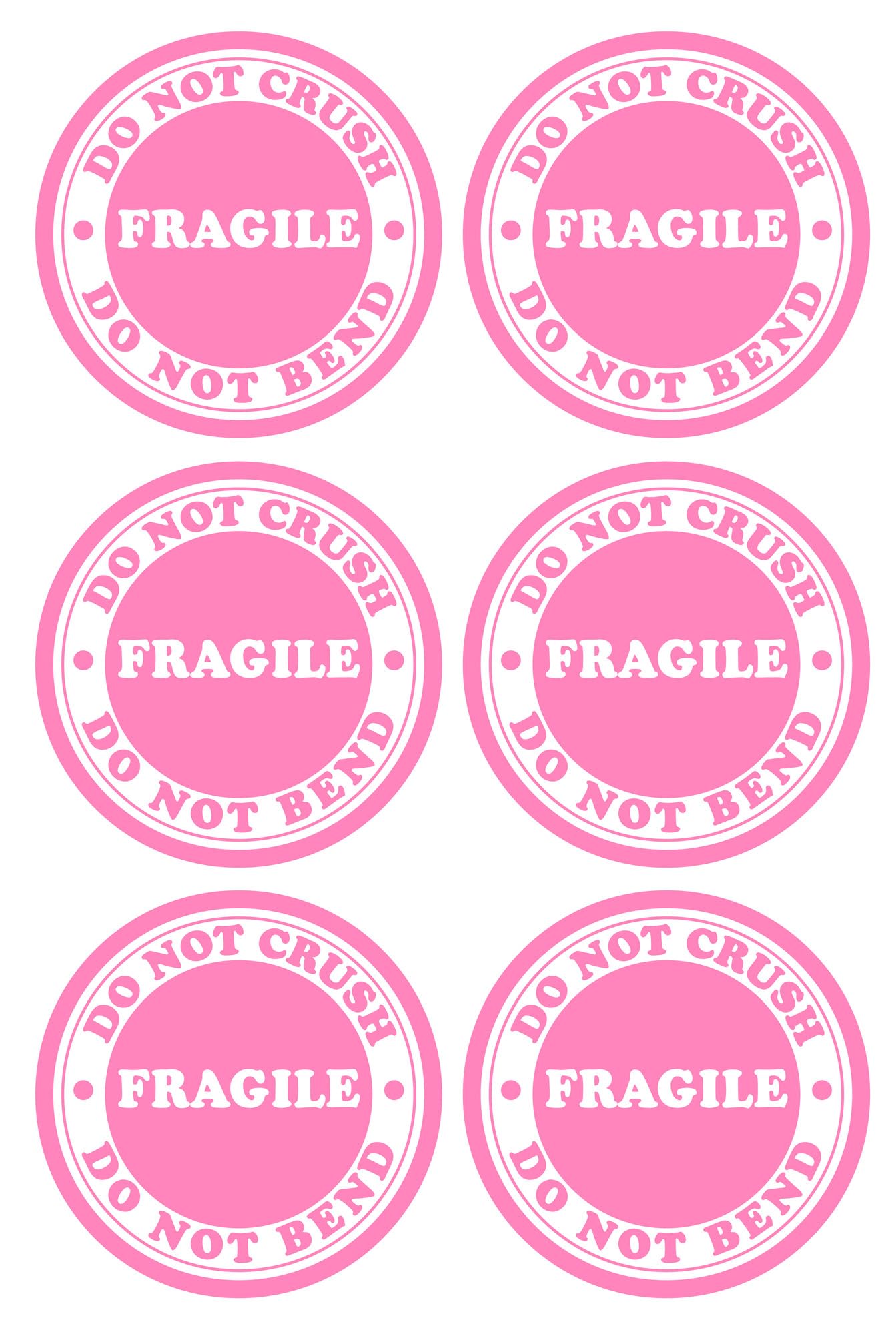 Fragile Do Not Crush Not Bend Sticker,2inch 300pcs Cute Fragile Shipping Sticker for Box Cartons Envelops