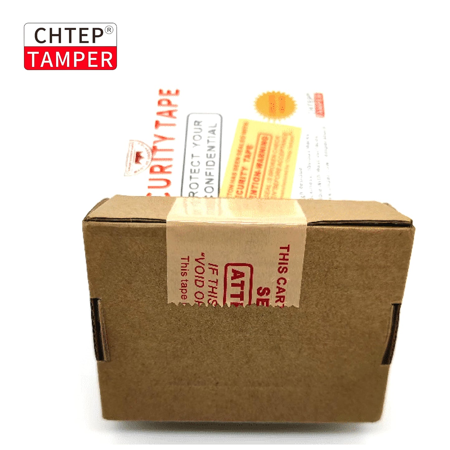 ChtepTamper 54.7Y 2inch 1 Rolls 100% Total Transfer Tamper Evident Tape Security Seal for Safe Shipping 2 inches Wide