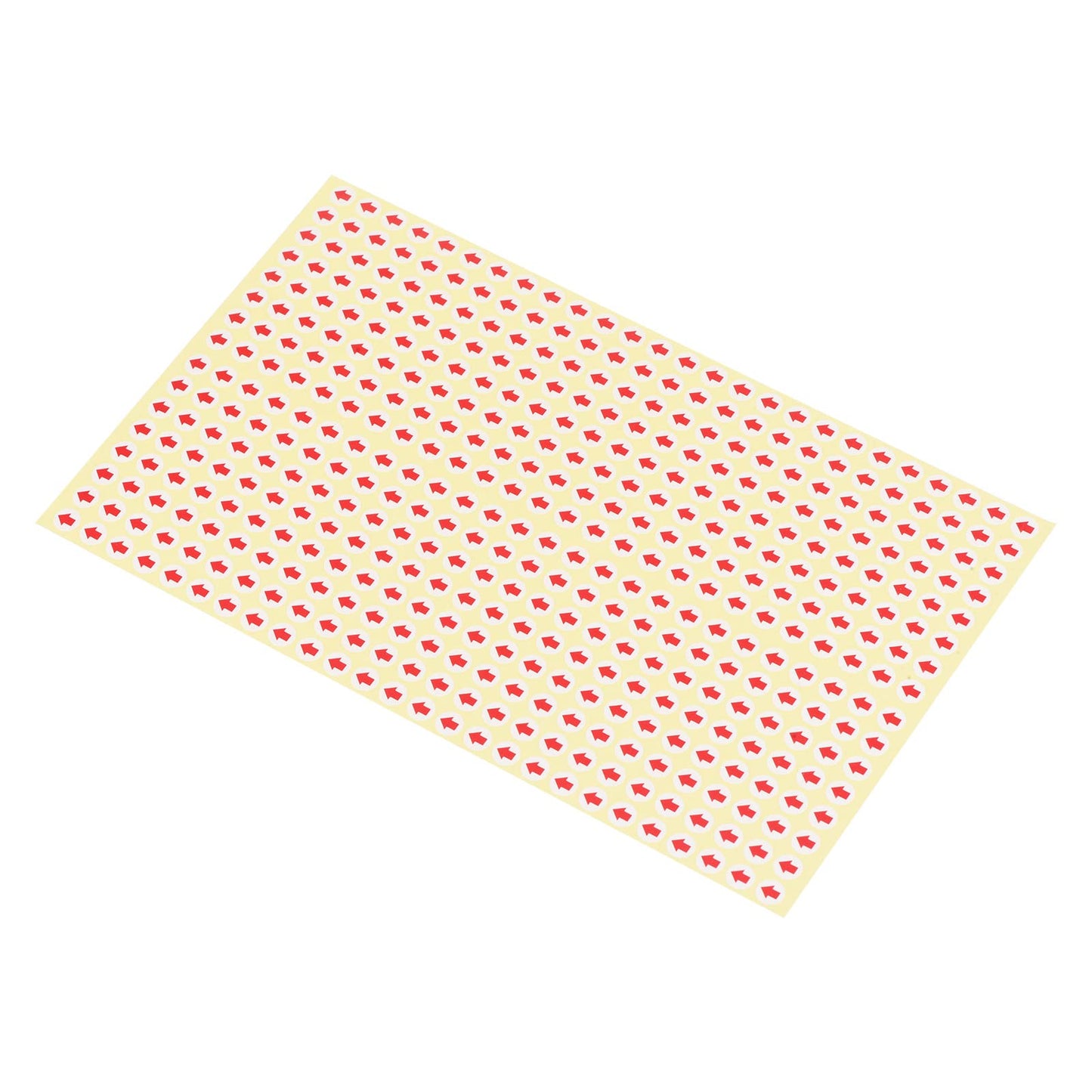 PATIKIL Small Arrow Stickers 0.2" Dia, 45 Sheet Self Adhesive Round Product Inspection Defects Indicator Industrial Work, Red