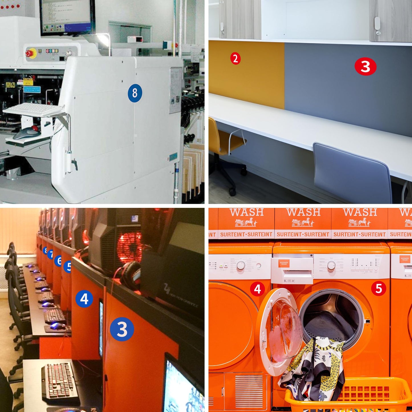 2 Sheets 1-10 Vinyl Numbered Stickers, 1.2 in Self Adhesive Waterproof Number Stickers, Consecutive Thick Number Lable Decals for Factory Machinery, Fitness Equipment, Inventory, Storage,Lockers Red(1-10 2sheets) 1.2IN