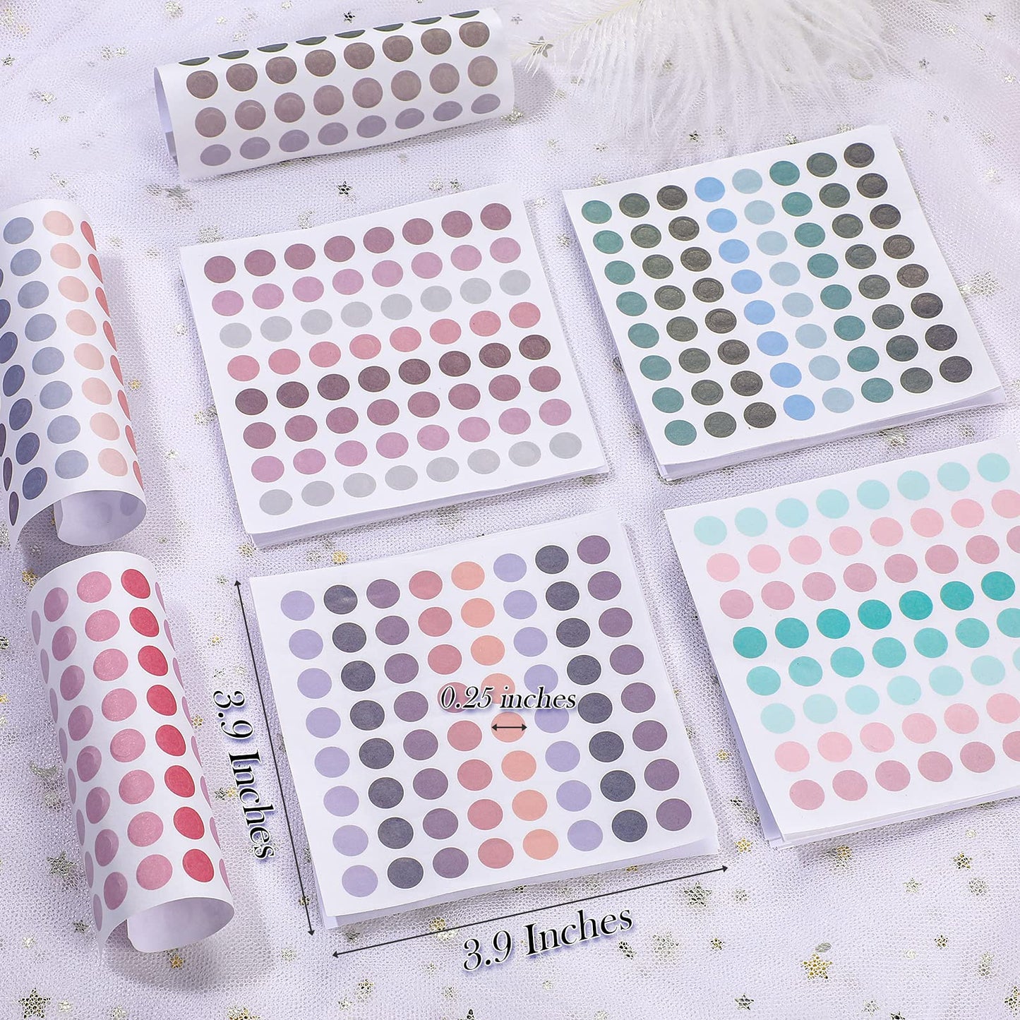 3200 Pieces Small Colored Dots Sticker 1/4 Inch Tiny Round Coding Labels Circle Dot Stickers Removable Color-Code Stickers for Bottles, Documents, 50 Sheets, 80 Colors