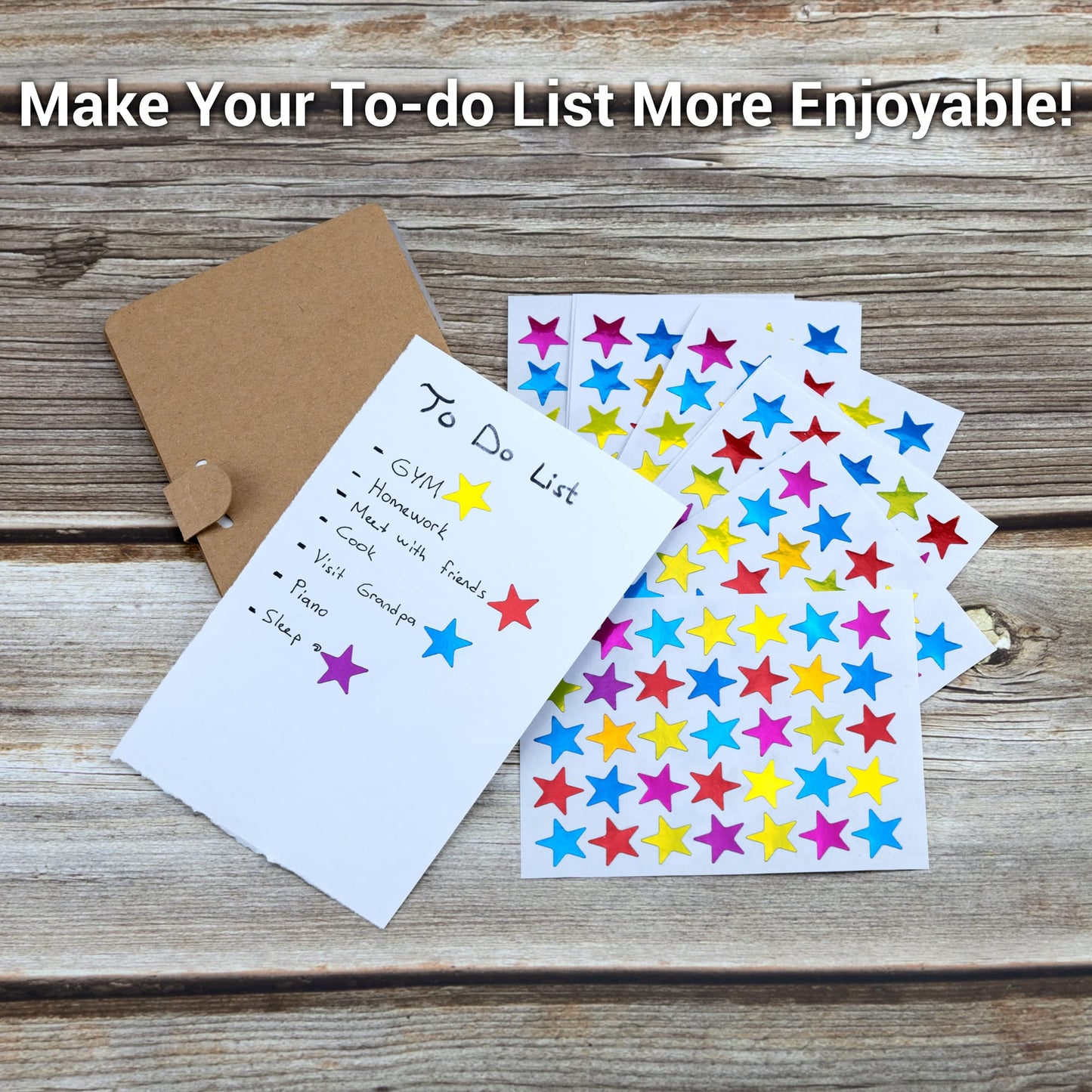 3500 Count Star Stickers for Paper Notebook, Journal Self-Adhesive Foil Star Labels 100 Sheets (Mixed Colors)