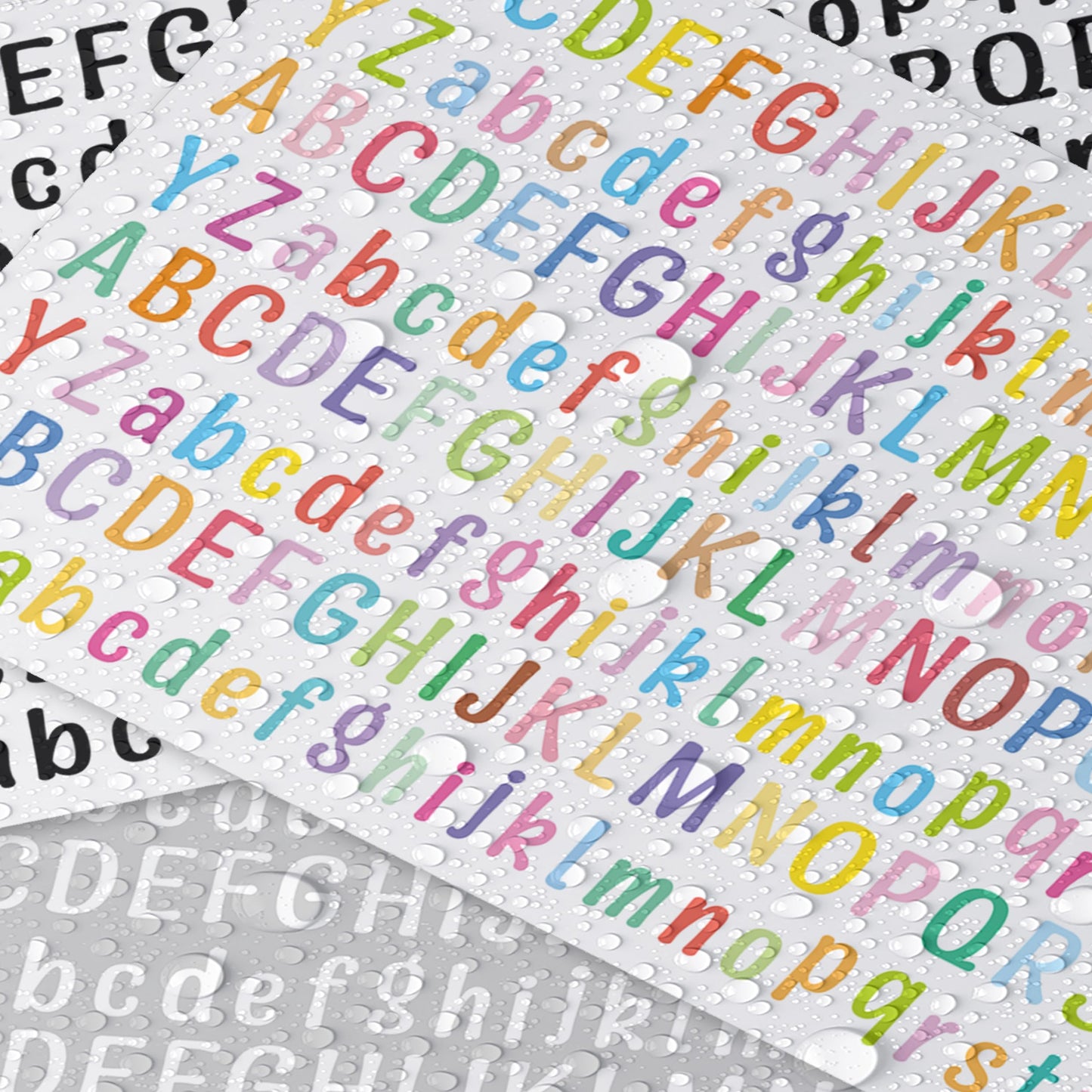 3120 PCS 15 Sheets Small Letter Stickers Mix-Colors 0.5in Vinyl Self-Adhesive Alphabet Stickers1/2 Half in for Mailbox, Window, DIY