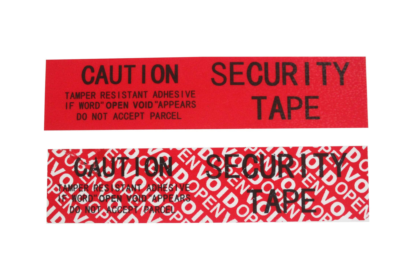 2 Rolls 100% Total Transfer Tamper Proof Security Seal Tapes (1 Inch x 55 Yards x 2 Mil, Ultra-Thick “Void” Film, Red) 2 Rolls x 1 Inch x 55 Yards