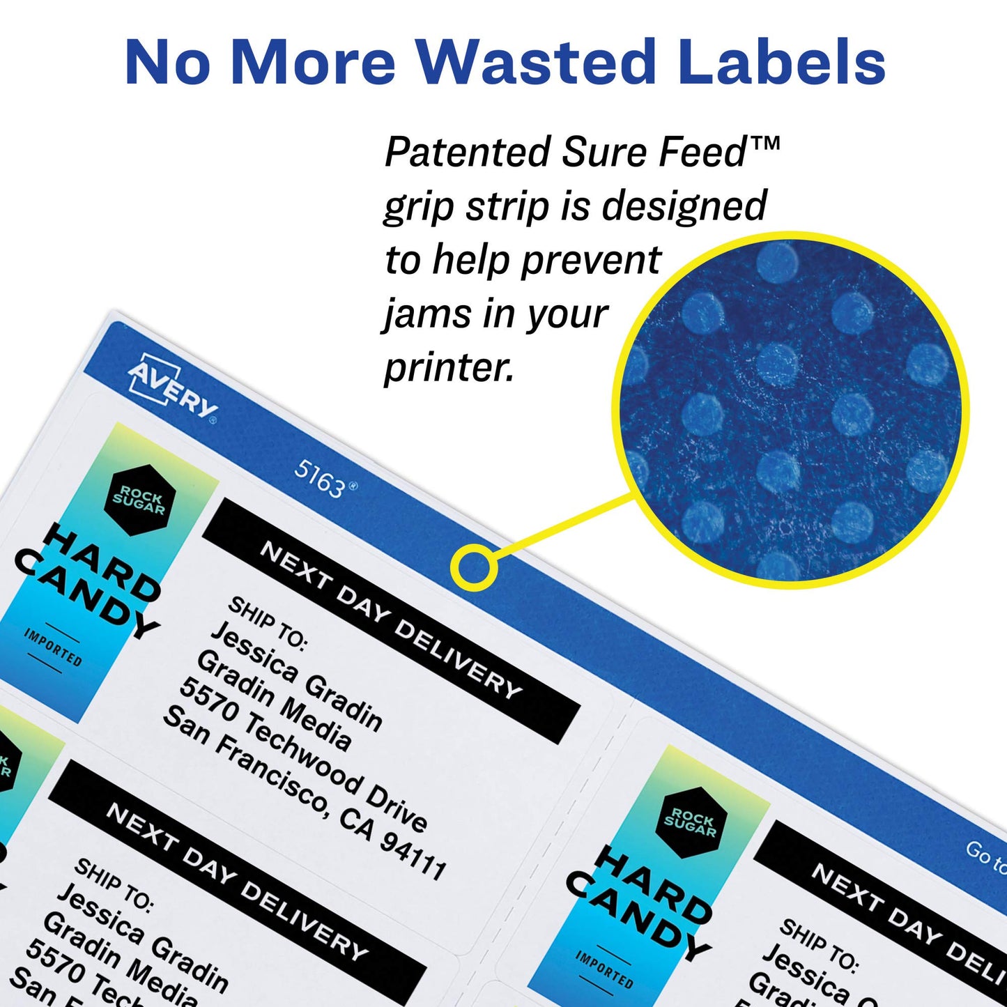 Avery ID Labels, Sure Feed Technology, Permanent Adhesive, 1.25" x 1.75", 480 Labels (6570)