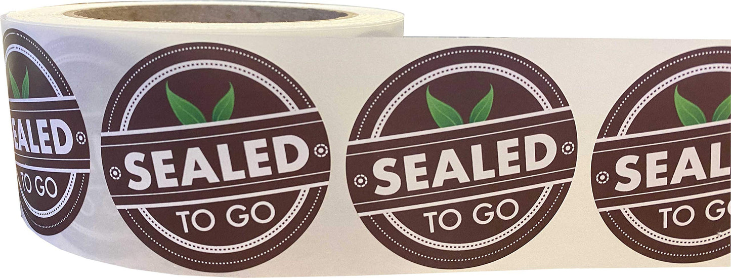 Sealed to Go Food Delivery Tamper Labels 2 Inch 500 Total Labels