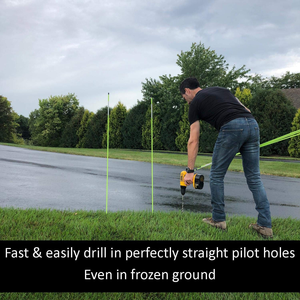Keyfit Tools 12" 304 Stainless Steel Contractor Grade MarkerBit Driveway Markers Installation Drill Bit Easily Drill in Snow Plow Stakes reflectors ~Rocky Hard Pan Frozen Ground & Ice No Problem