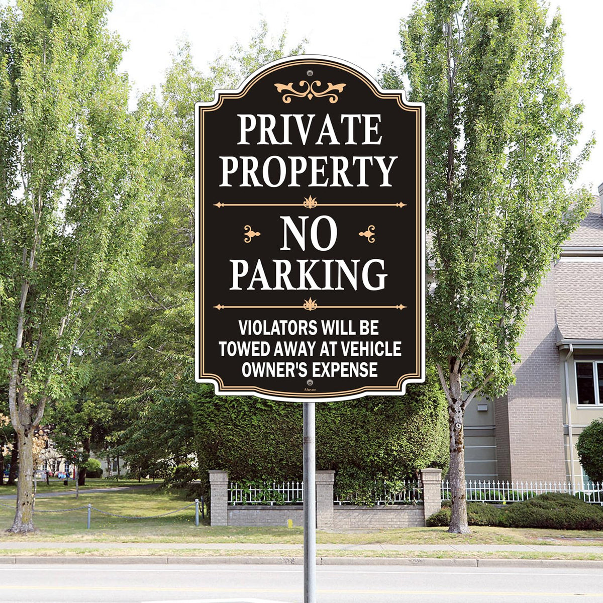 Private Property No Parking Violators Will Be Towed Away at Vehicle Owner's Expense Sign 12" x 18" Metal Rust-Free Aluminum UV Protected Sturdy 2 Pack A2