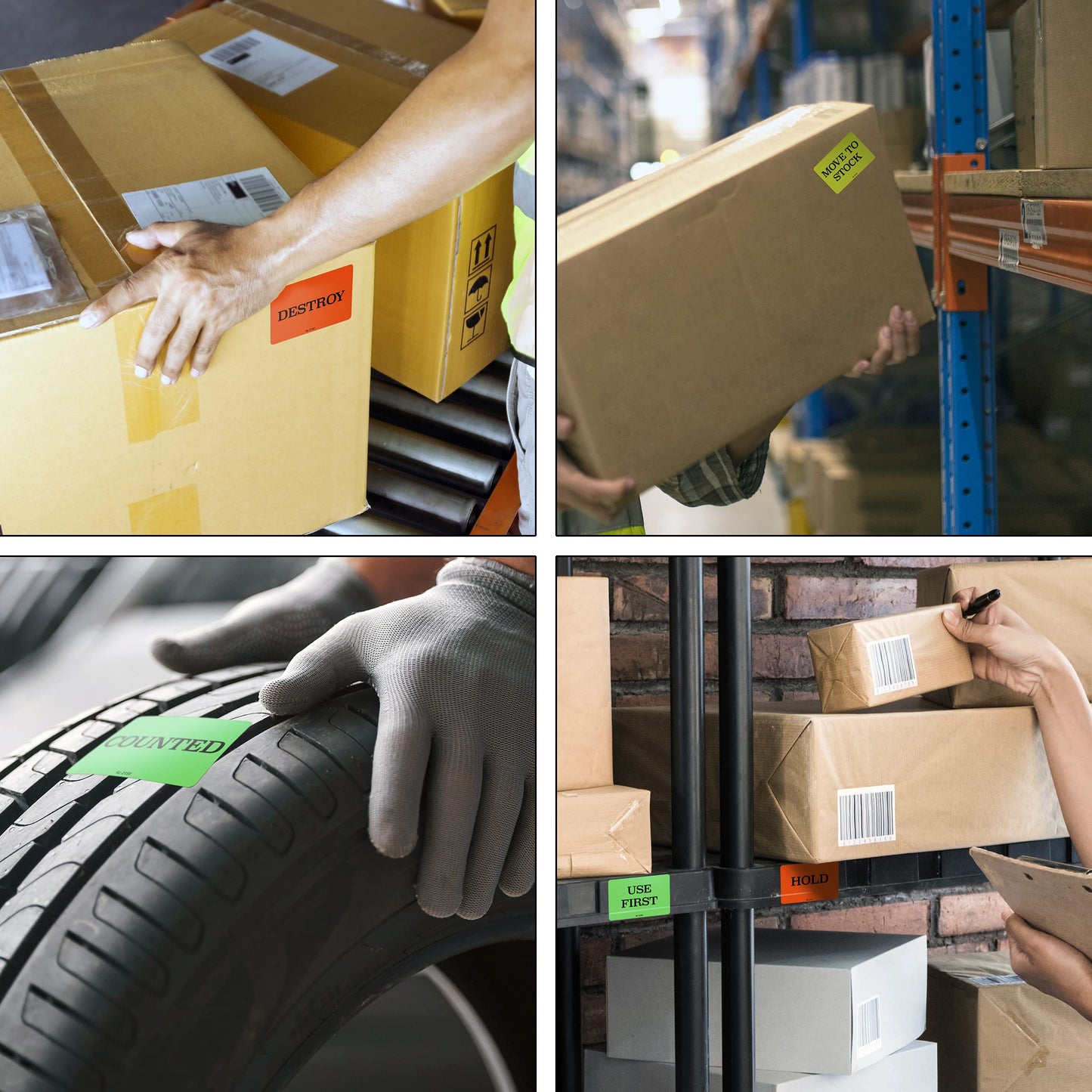 Scrap Labels - 500 3" X 2" Scrap Stickers - Inventory Control and Handling Adhesive 500 Permanent Adhesive Labels Per Roll Made in The USA and Fully Biodegradable (1) 1
