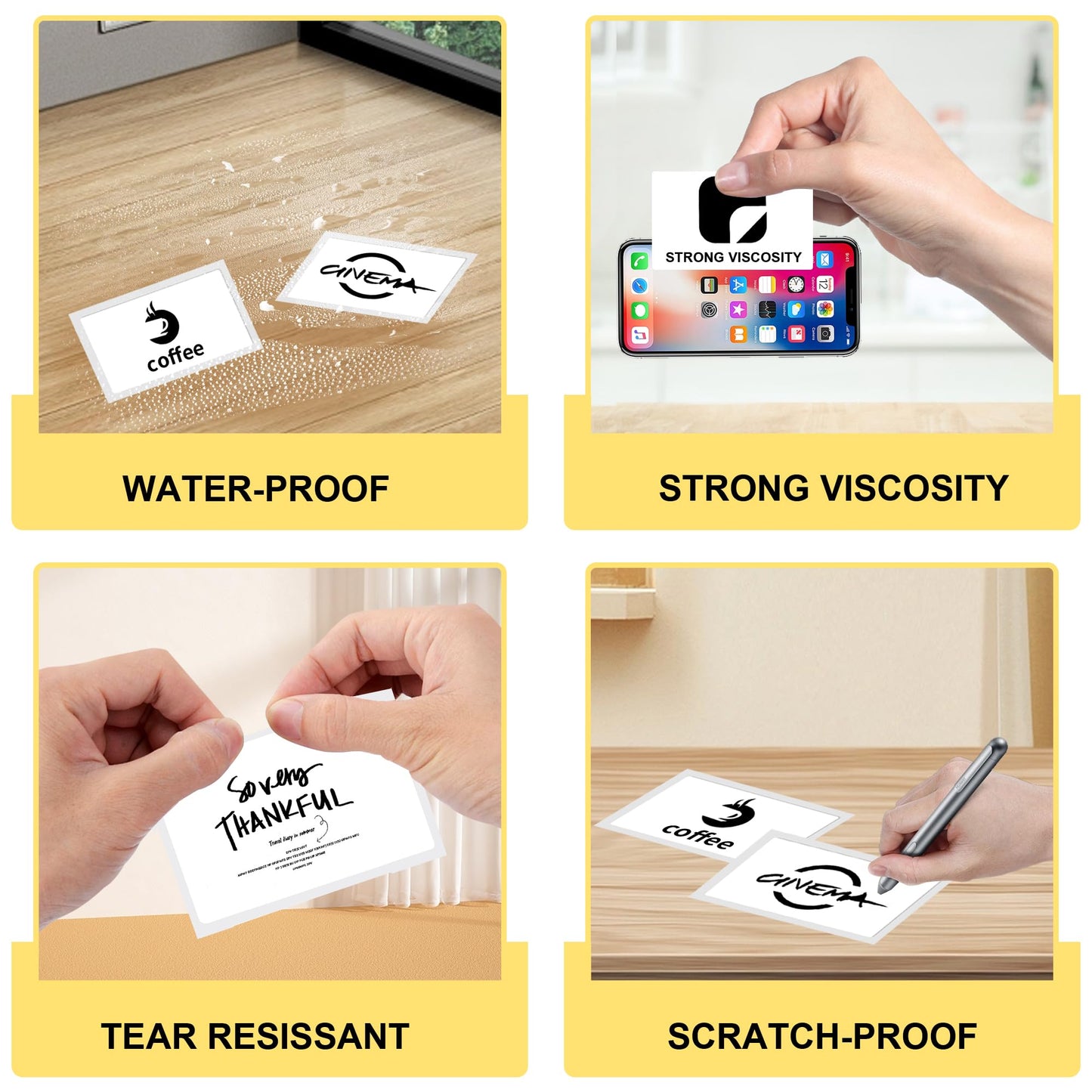 Labels Tape, 6 Rolls(750PCS) Thermal Label Sticker for B21/B3S/B1 Printer Waterproof Sticker Paper Business Shipping Address Labeling Replacement with Self-Adhesive (40 x 60mm-125PCS) 40*60mm-6 Rolls
