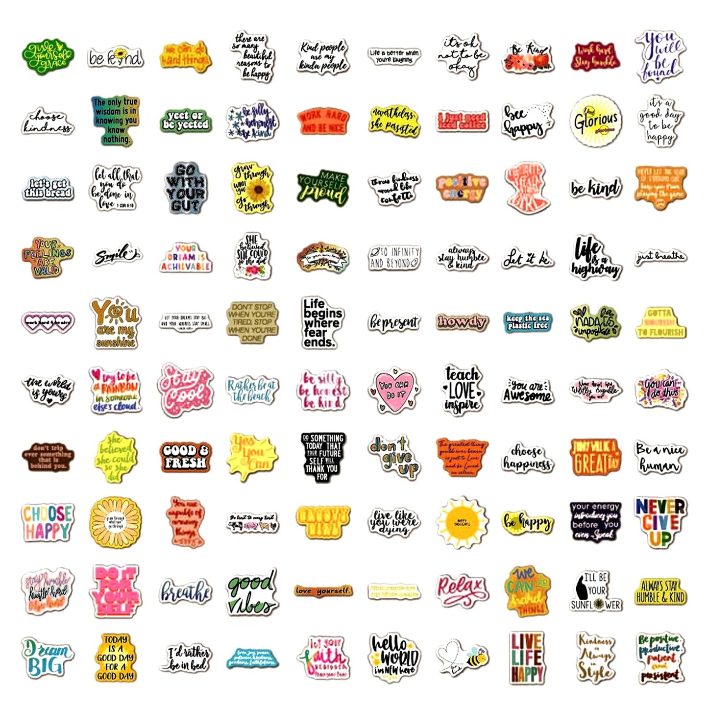 Andiker 200 PCS Motivational Label Sticker, Inspirational Quote Stickers in Classroom Motivational Label Sticker Scrapbooking for Bottles Book Laptop