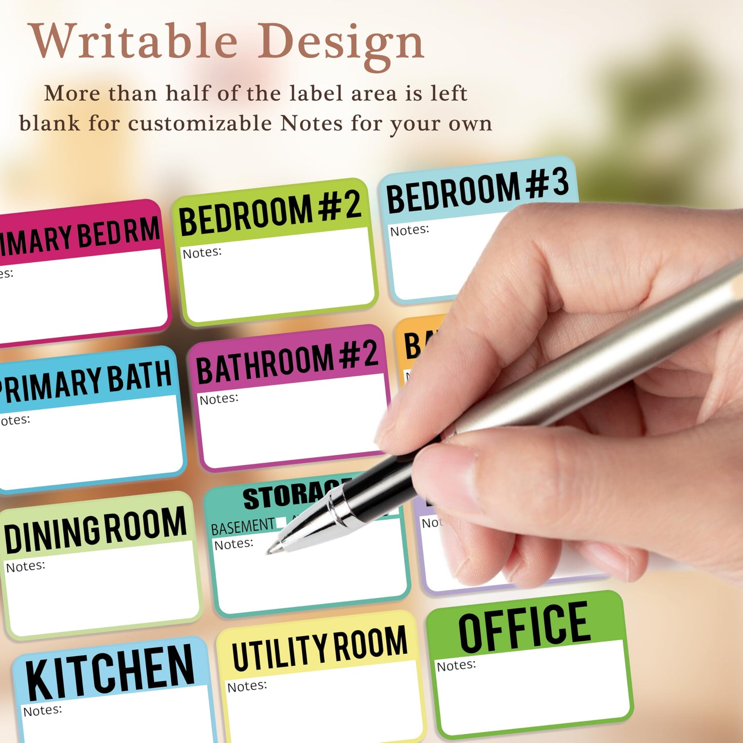 600 Pcs Moving Labels for Boxes, 3 x 2 Packing Labels for 3-4 Bedroom House, 20 Designs Including Fragile and Heavy Stickers