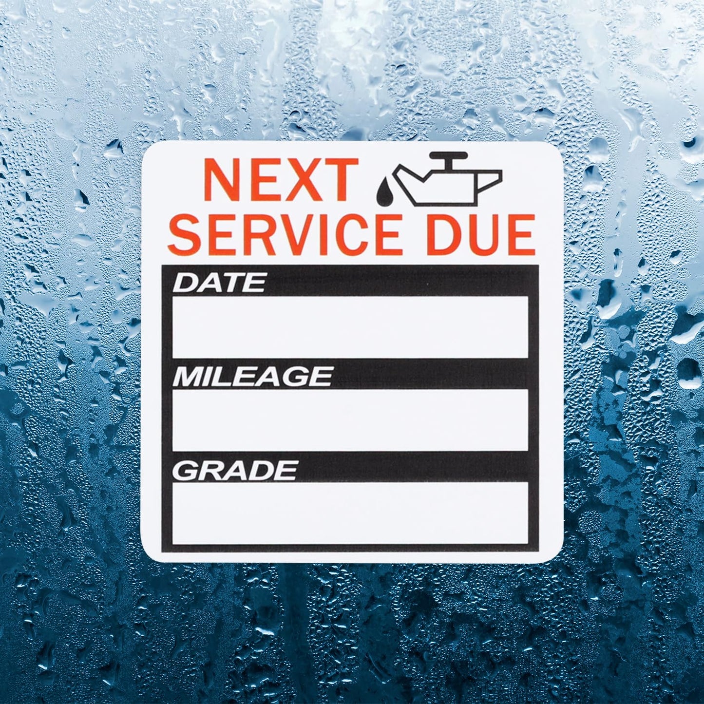 120pcs Oil Change Stickers, 1.97 Inch Next Service Due Stickers Removable Oil Change Reminder Labels Oil Change Decal Static Cling, No Residue for Vehicle Windshield Window