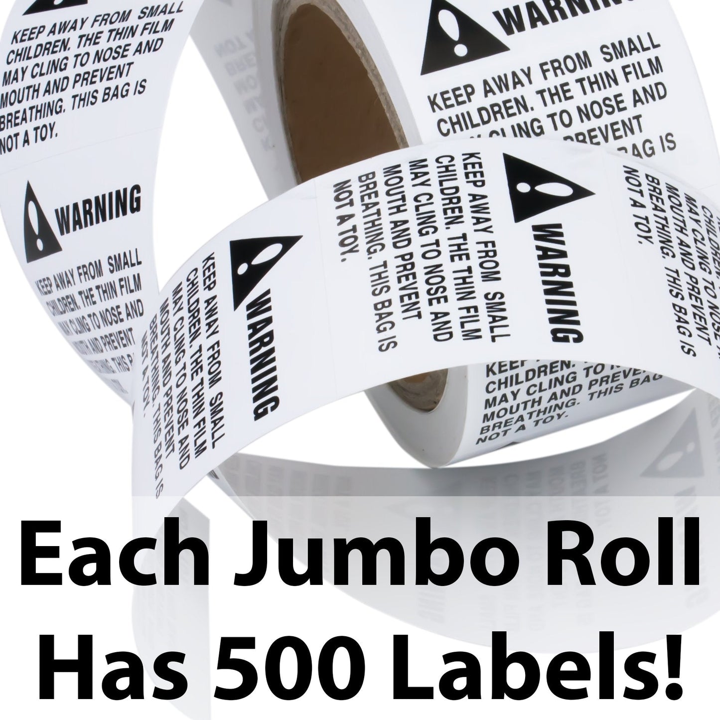 Super Sticky 2 Pack Suffocation Warning Labels. Bulk 1000pc. Perforated 2x2 in Self Adhesive, Keep Away From Children, Choking Packaging Hazard Stickers. Ecom Approved Shipping Supply for Bag, Polybag