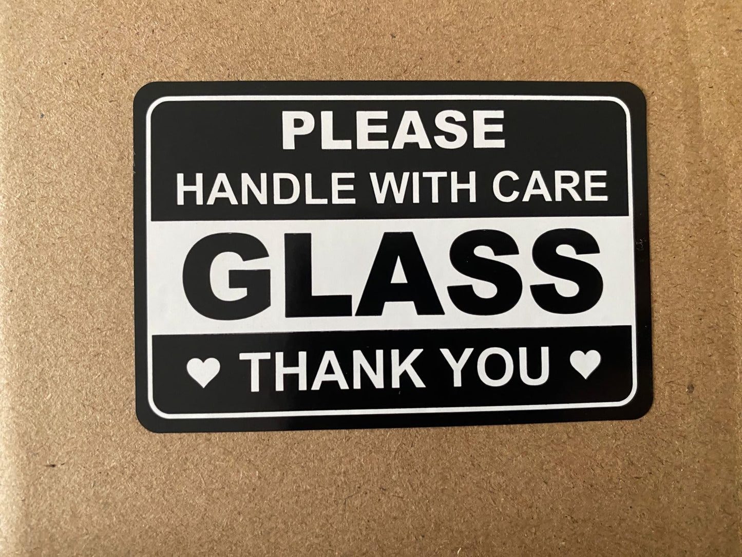 2"x3" 200 PCS Black Glass Handle with Care Stickers for Shipping Mailing Cartons Envelops Adhesive Labels
