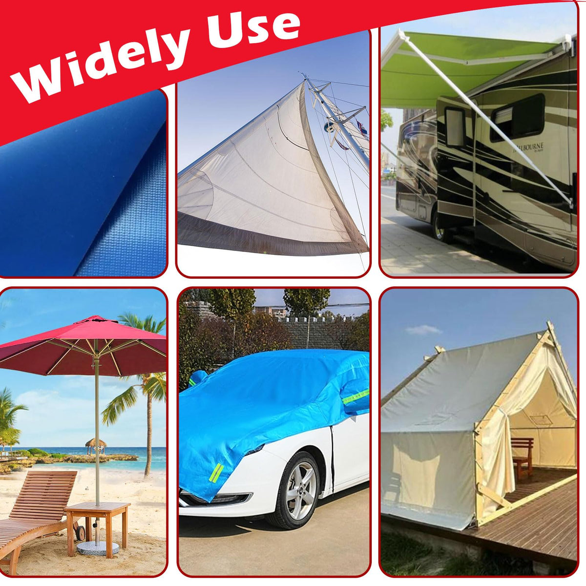 Clear Heavy Duty Repair Tape for Outdoor Fabric, Awning, RV Roof, Underbelly, Tarp, Tent, Sail and Boat Cover - Repair Patch