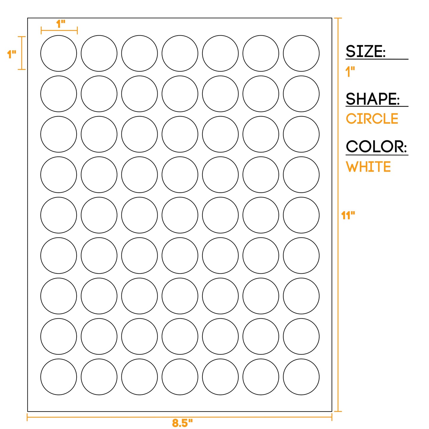 Waterproof Essential Oil Labels, 315 Circles, 1 Inch Diameter, Oil Proof, Highly Durable Blank Stickers