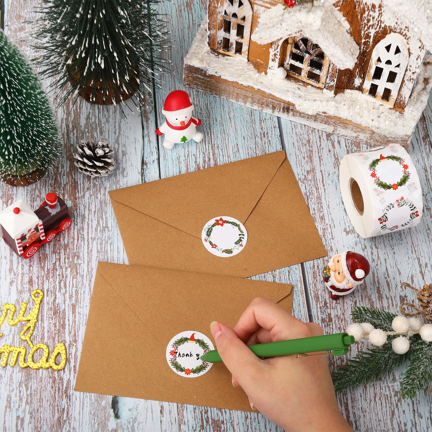 600Pcs Canning Labels for Jars and Lids 1.5" Christmas Wreath Gift Label Stickers Adhesive Mason Jar Stickers for Food Containers Spice Jars Bottle, 6 Designs 1.5 Inch