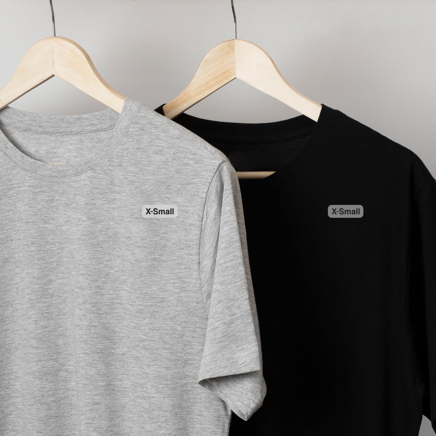 2500pcs XS Clothing Size Labels, 1" x 0.35" Labels, X-Small, 2500 Labels/Roll, Clear Clothing Size Sticker Labels for Shirts, Pants, Accessories, Retail Clothing
