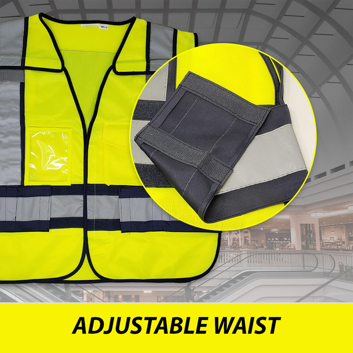 VIEWBRITE Reflective (Class 2) Sheriff Vest Lime Green - 5 Point Breakaway High Visibility Yellow Sheriff Safety Vest Medium-Large