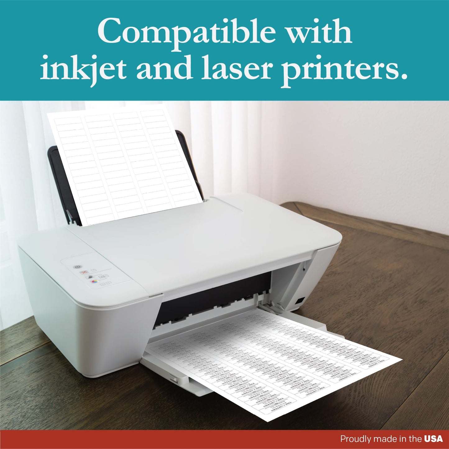 Premium Label Supply White Sticker Return Address Labels – 1.75" x .5" – Laser/Inkjet Compatible – (80 per Sheet), 25 Sheets – 2000 Total Adhesive Labels 2000 Labels