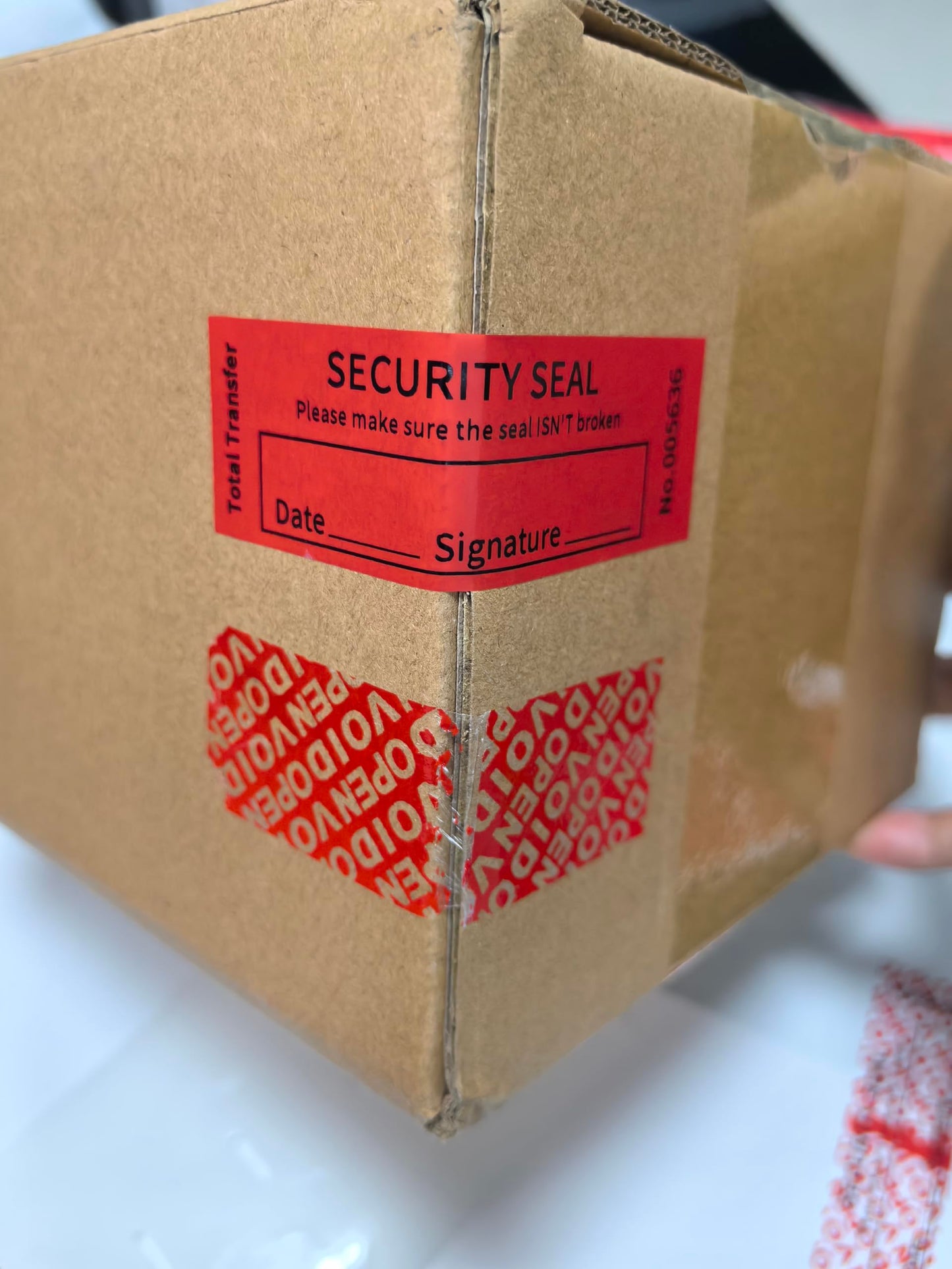 100PCS Void Stickers Tamper Evident Void Stickers,Writable Security Warranty Seal, Security Labels, (1 * 3.15 inch,Red)