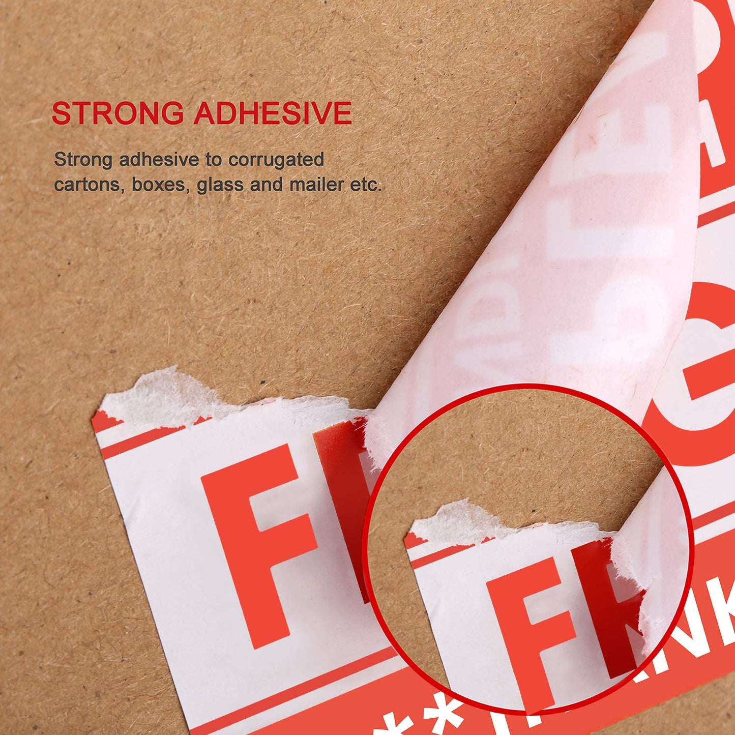 Methdic 2"x 3" Fragile Stickers 500 Labels Per Roll Strong Adhesive (Handle with Care,Do Not Drop,Thank You) Labels for Shipping and Moving 2" x 3" | 500 Labels