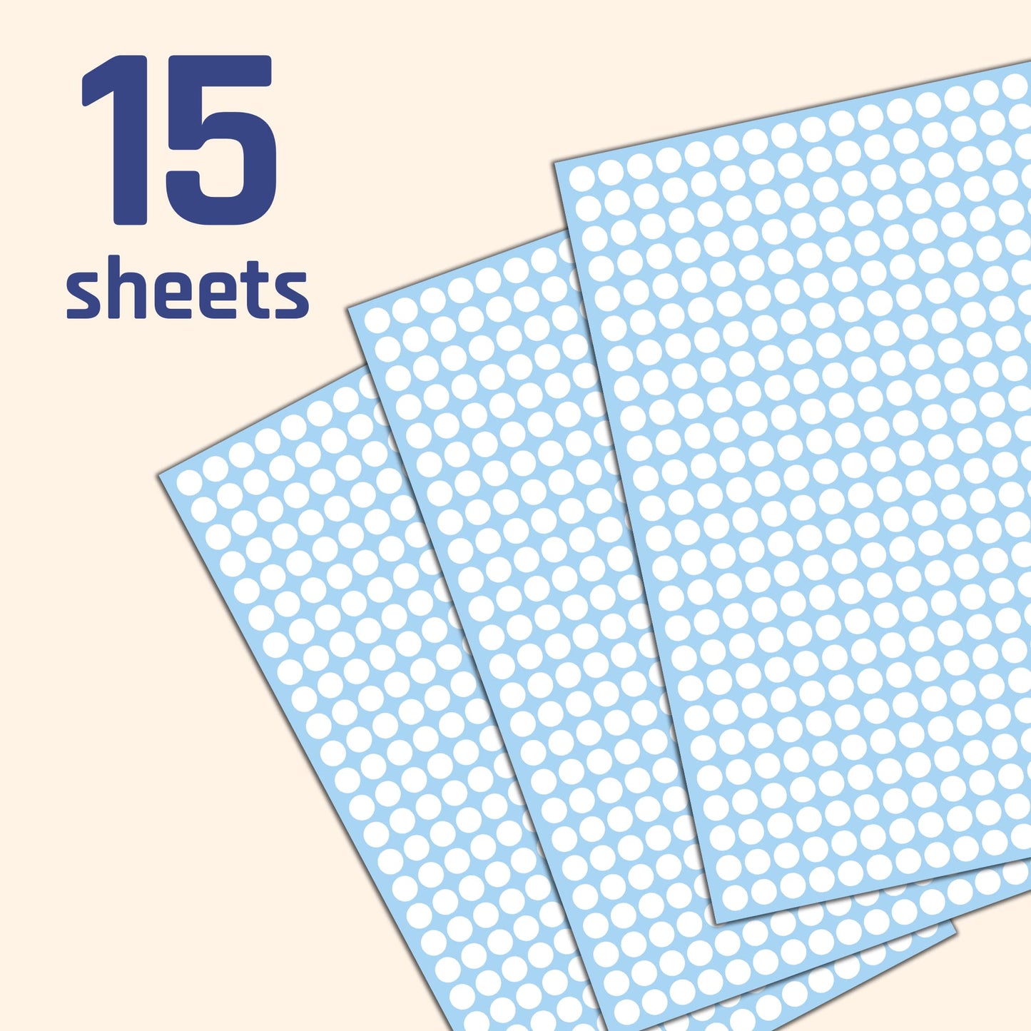 6000 Pack - 1/4" Small Dot Stickers Round Labels - White 6,000 Pack