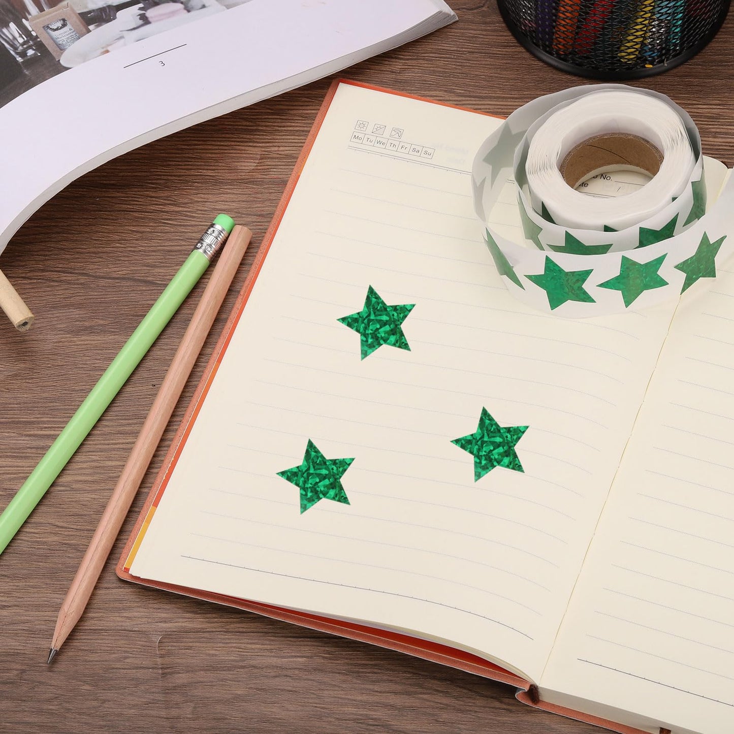 uxcell 1000pcs Red/Green Star Stickers 1 Inch Self-Adhesive Stickers Coding Label for DIY Crafts Homework, Office, Shop, Home, Classroom Marking Green/Red