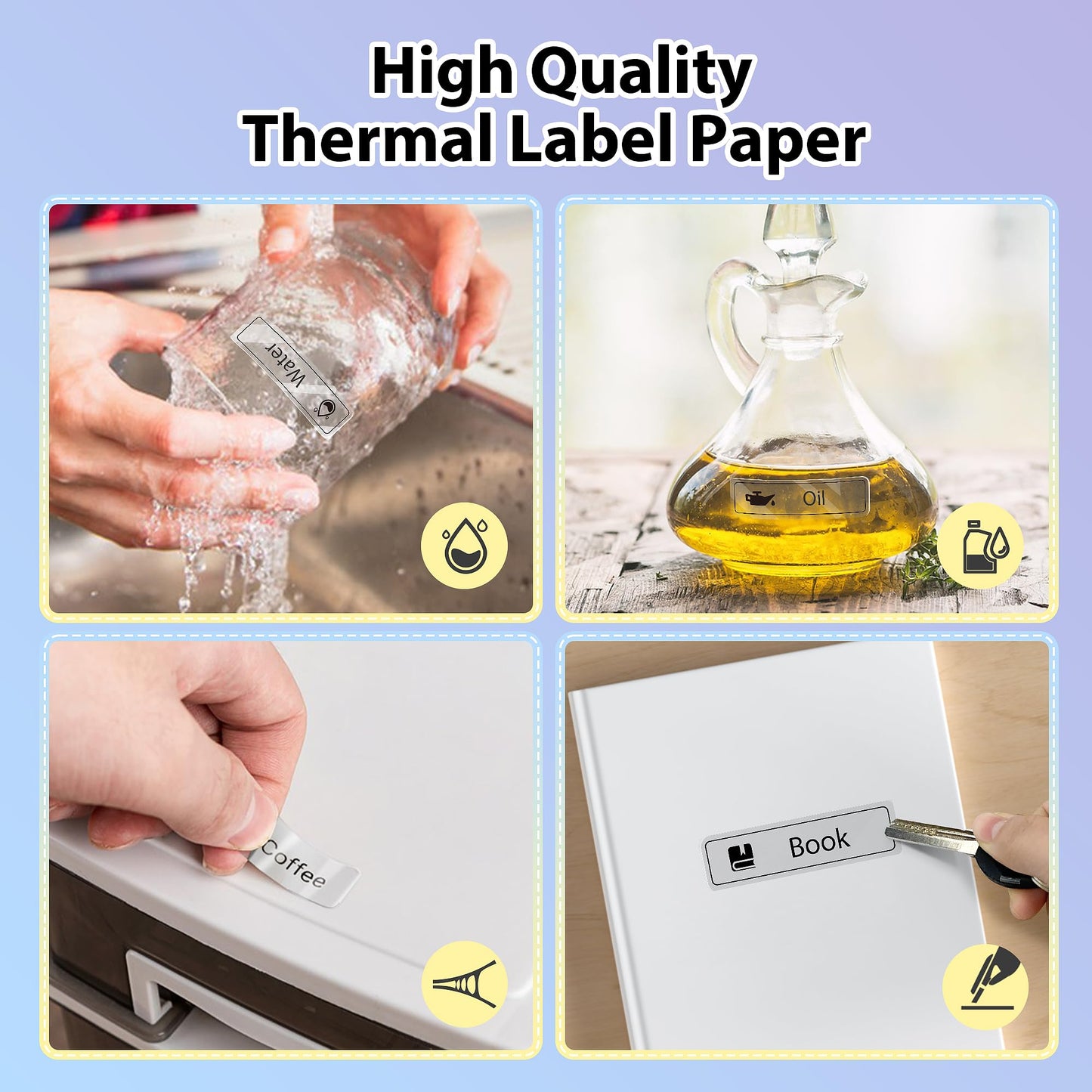 P21 Label Maker Tape Black on Clear 14x40mm(0.55"x1.57"), Adapted NELKO P21 Label Printer Paper Standard Laminated 180 Labels/Roll, Clear Label Tape Use for Office,School and Home - 3 Rolls