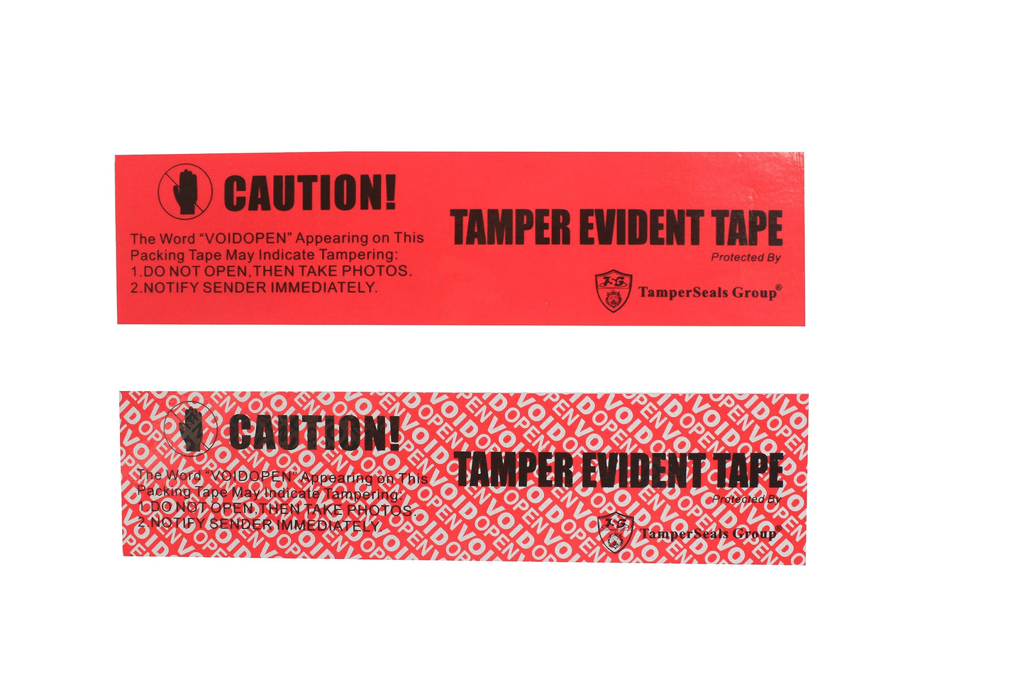 1 Roll 100% Total Transfer Tamper Evident Security Seal Tape (50mm x 50m x 2mil, Ultra-Thick “Void” Film, Red)
