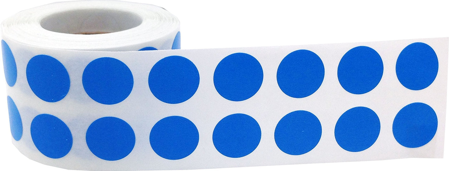 Blue Color Coding Labels for Organizing Inventory 0.50 Inch Round Circle Dots 1,000 Total Adhesive Stickers On A Roll