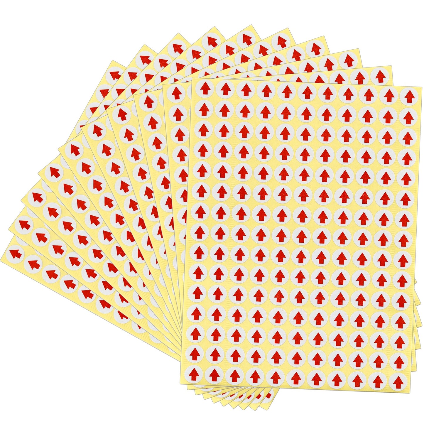 4950 Pcs Round Arrow Stickers Red Arrow Dot Stickers Self Adhesive Defect Indicator Small Arrow Stickers Labels Multipurpose Arrow Signs for Products Inspection, Inventory Organizing, DIY
