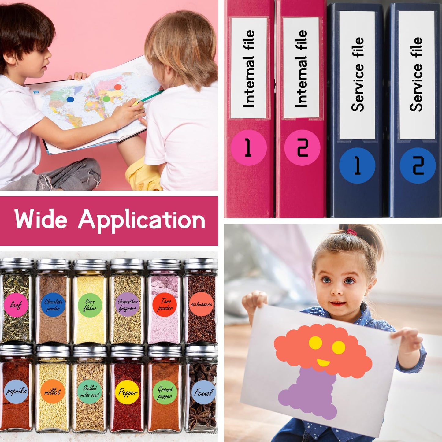 1600 PCS 3/4 Inch Colored Dot Stickers, 10 Colors Circle Price Stickers, Round Color Coding Labels for Office, Home, Teaching Events, Garage Sales - 20 Sheets
