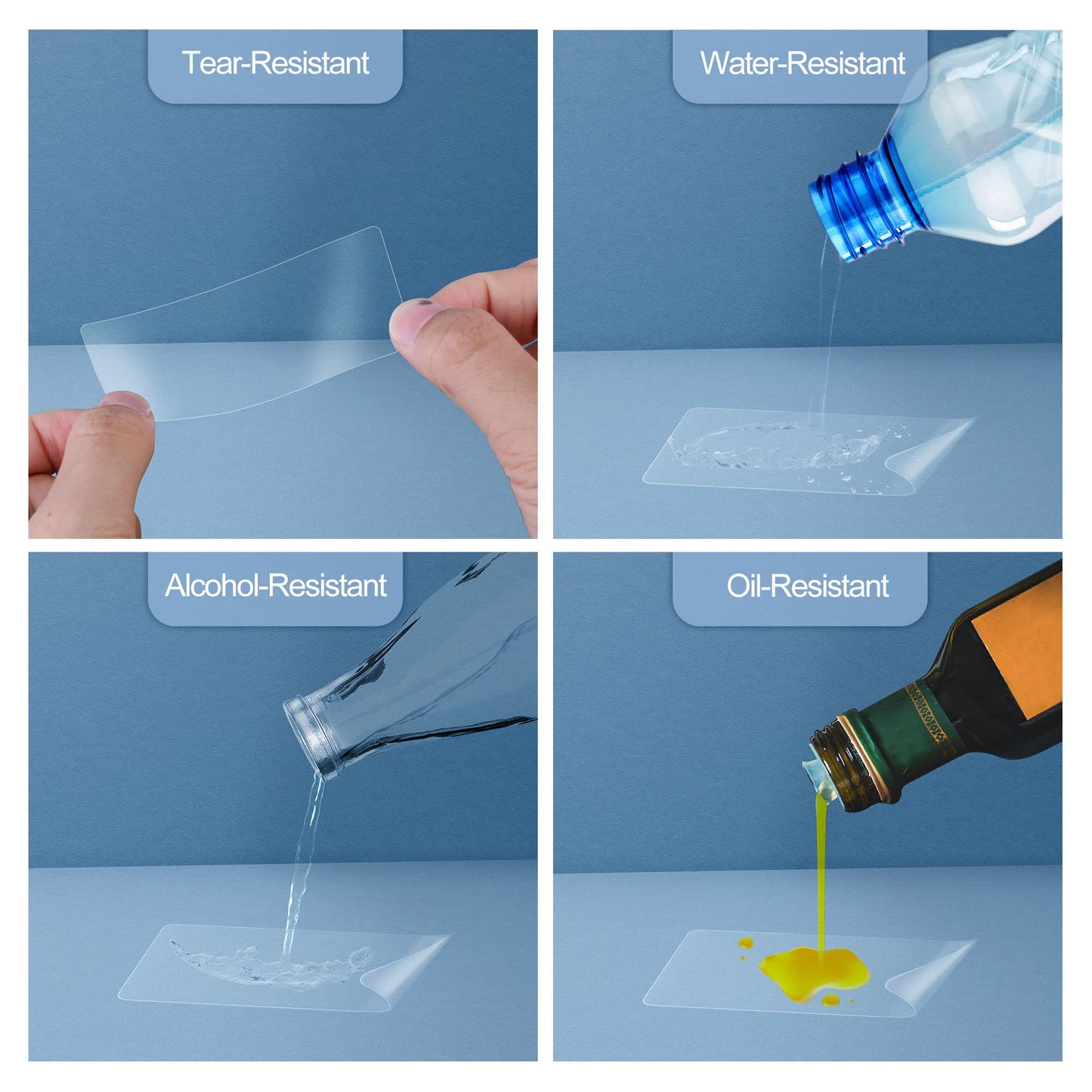 Yoption 500 Pieces Clear Label Protectors 3.15×1.2inch, Transparent Label Protectors Waterproof Clear Labels for Protecting Barcodes, Envelope, Books, Clothes Food Labels, Numbers and Stickers