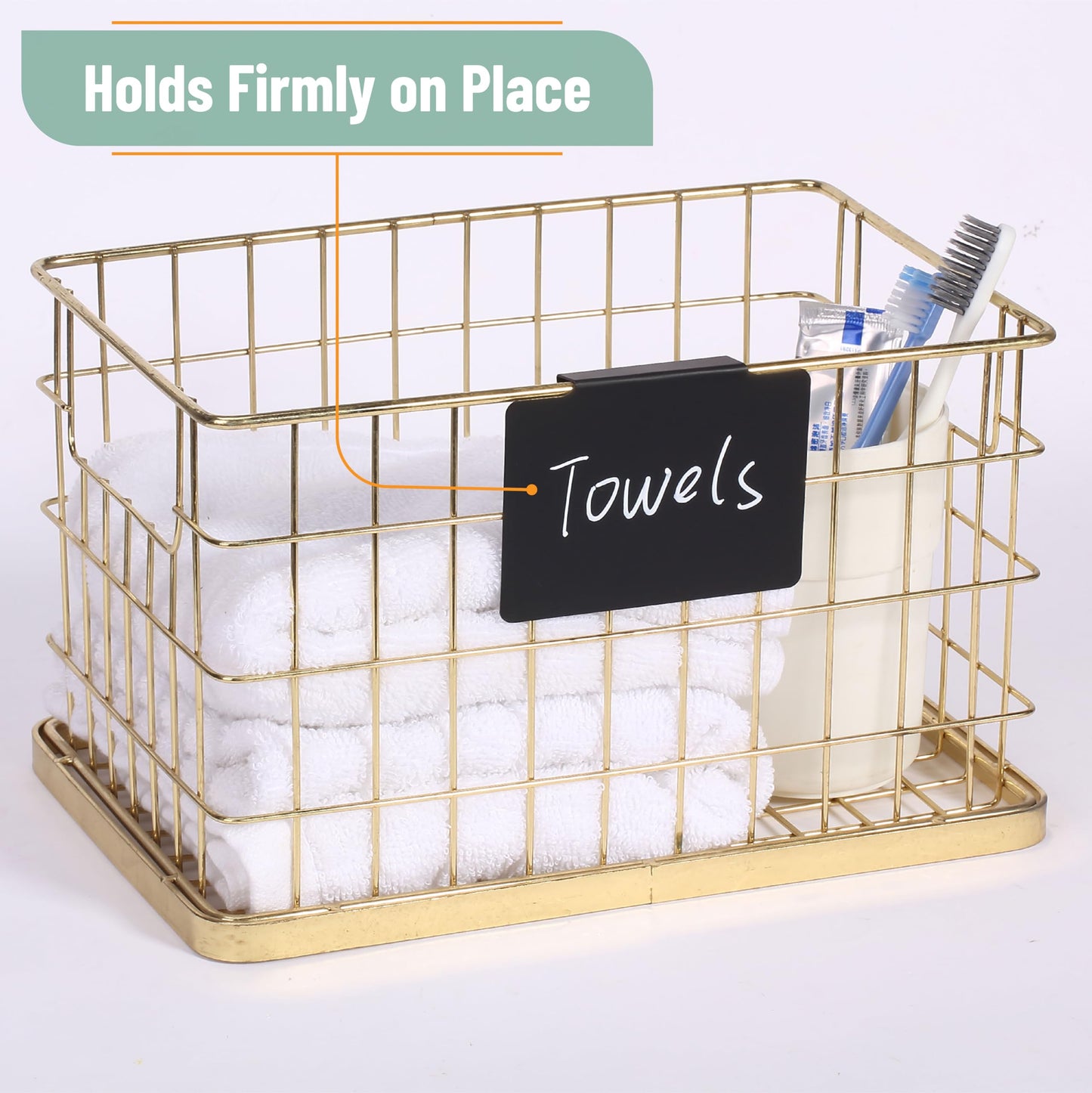 Mr. Pen- Basket Labels Clip On Set, 32 pcs, 30 Removable Bin Labels Clip On with 2 Chalk Markers