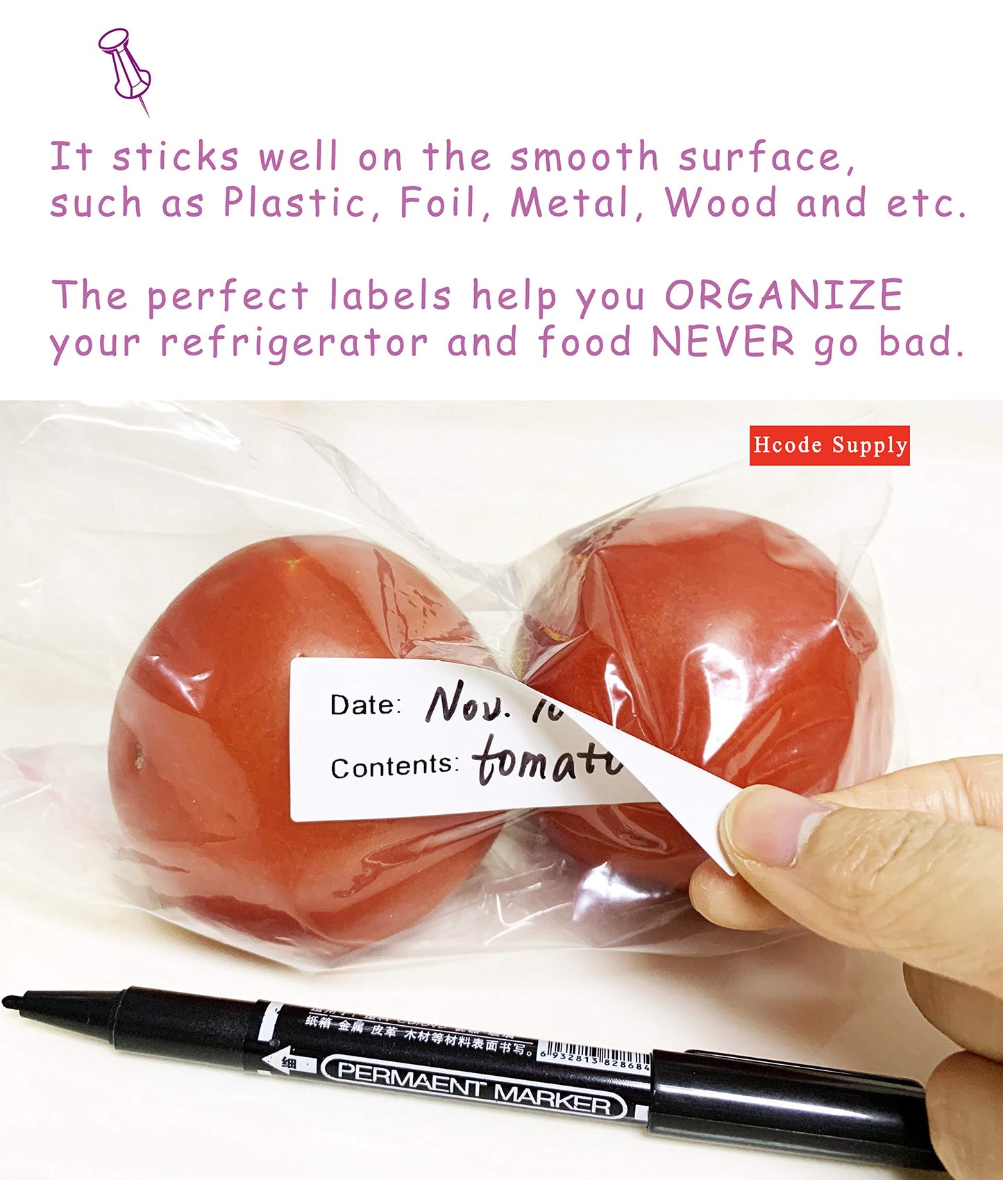 1 x 3'' Self-Adhesive Removable Freezer Food Storage Labels - Easy Clean Leaves No Residue - Meal Prep Labels Plastic Paper Sticker Perfect for Reusable Containers 300 Stickers(1x3 Fill in) 1*3" fill in