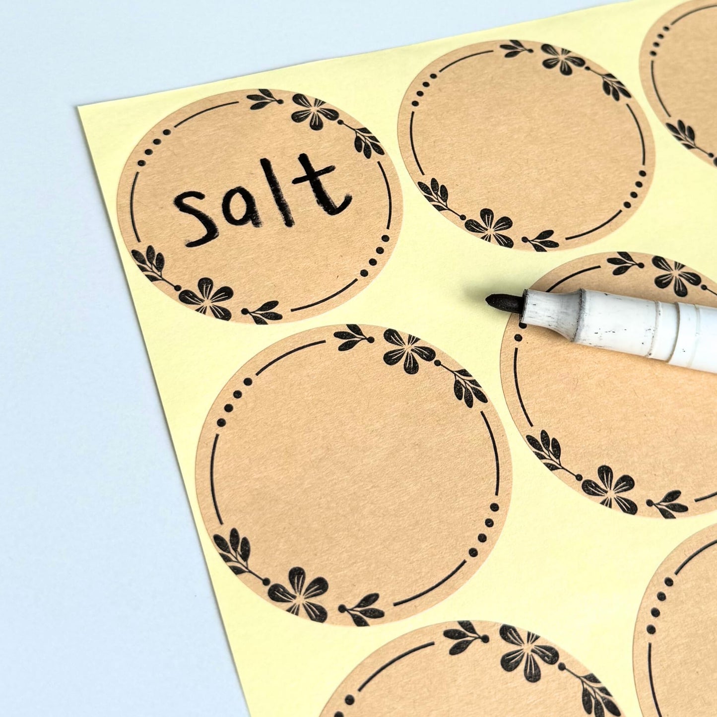 300 Pieces, 2 inch - Canning Labels for Mason Jars, Brown Kraft Jar Stickers to Write On 300 Pieces