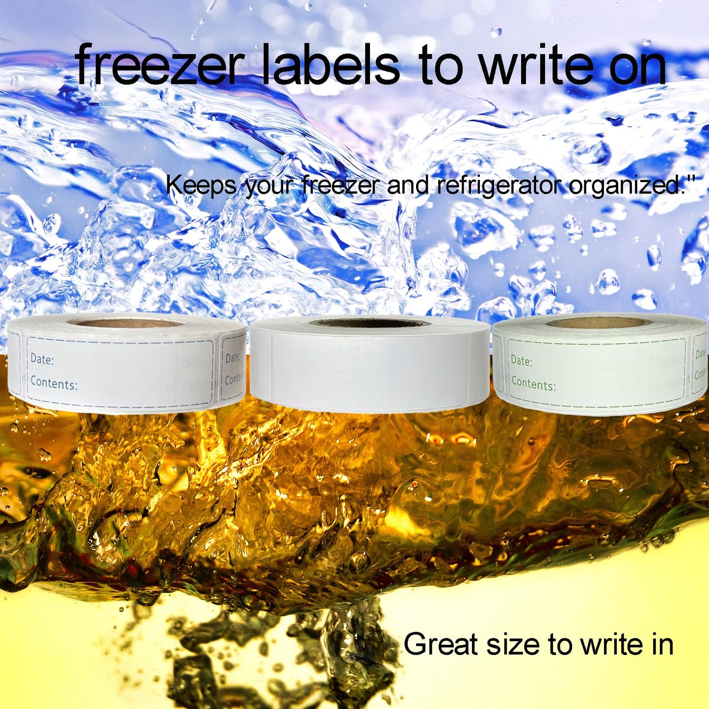 1000pcs Freezer Labels,1x3 inch for Food containers,Food Labels Quick and Easy to Remove- Easy to Write on(red) Red