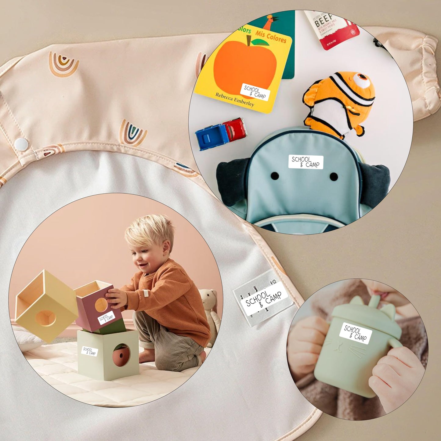 Ultimate All-Purpose No-Iron Fabric Labels for Kids - Self-Stick, Write-On, Washer & Dryer Safe - Ideal for School, Camp, Daycare & More - Pack of 72, 1.15” x 0.59 (Small Size) Regular Size