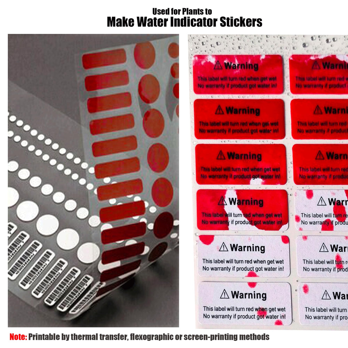 – White Polyester Water Contact Indicator Tape for Warranty Void Instruction in Electronics Repair (2 Rolls x 1" x 10 Yards, 6 Mil Thick, Model: 0201) 2
