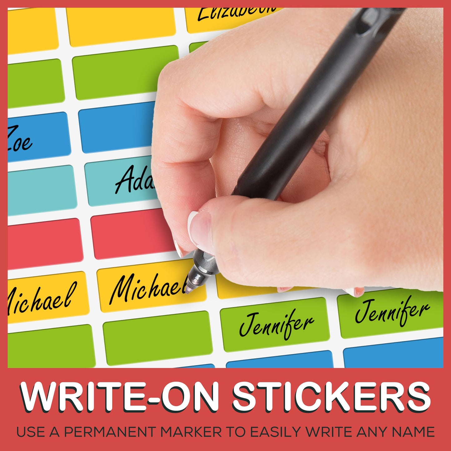 Self-Adhesive Clothing Labels for Garment Label Only: 80-Pcs Peel & Stick PVC Sticker Decals, 1.2-Inch by 0.6-Inch, 5 Colors, Machine Washable, Durable, Easy to Apply, DIY Custom (1 X 0.4 Inches) 1 X 0.4 Inches