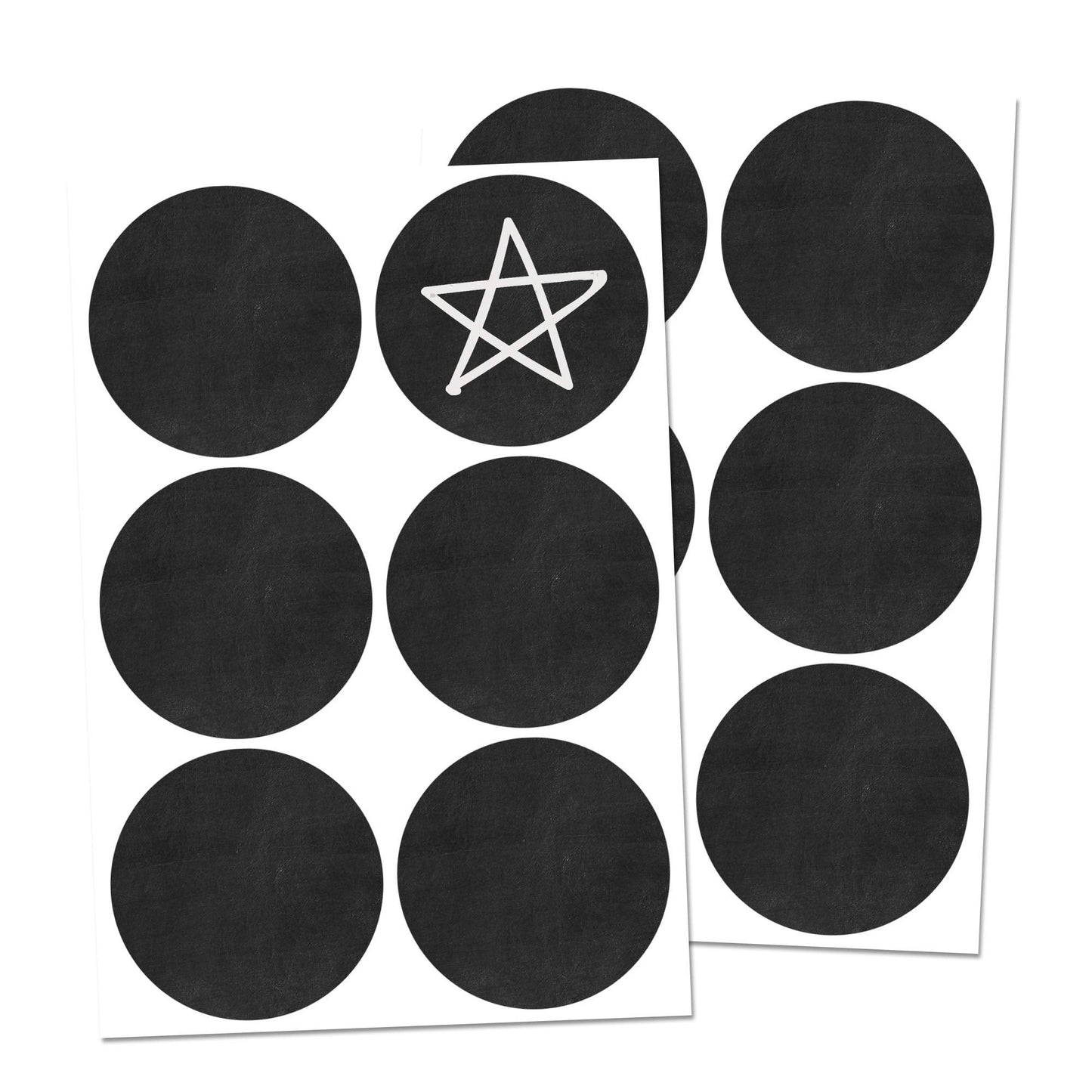 120 Pack, 2" Round Chalkboard Labels Stickers, Erasable and Reusable