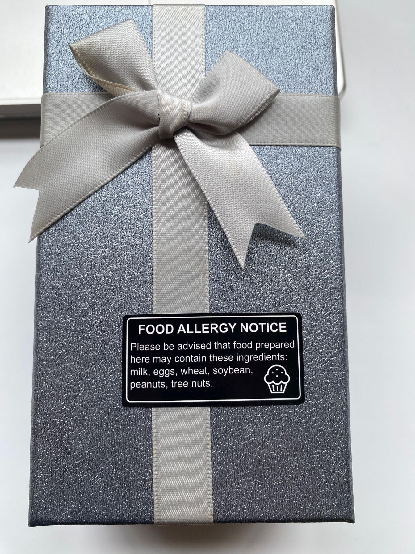 500PCS 1x2'' Black Removable Food Allergy Warning Labels Allergies Restaurant Food Labels Self Adhesive Stickers