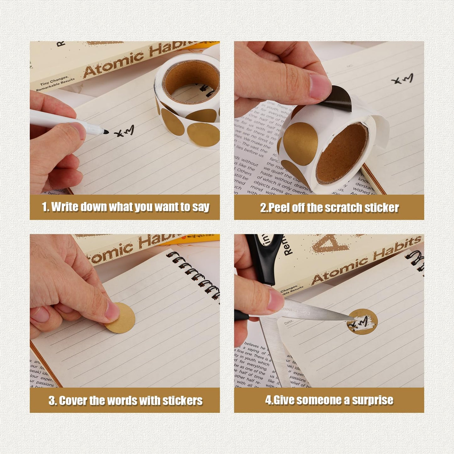 600pcs 1-Inch Scratch Off Stickers, Gold & Silver Round Scratch Off Labels Self-Adhesive Scratcher Make Your Own Custom Scratch Off Cards for Top Secret Winner Prize Lottery Tickets DIY Raffle Card