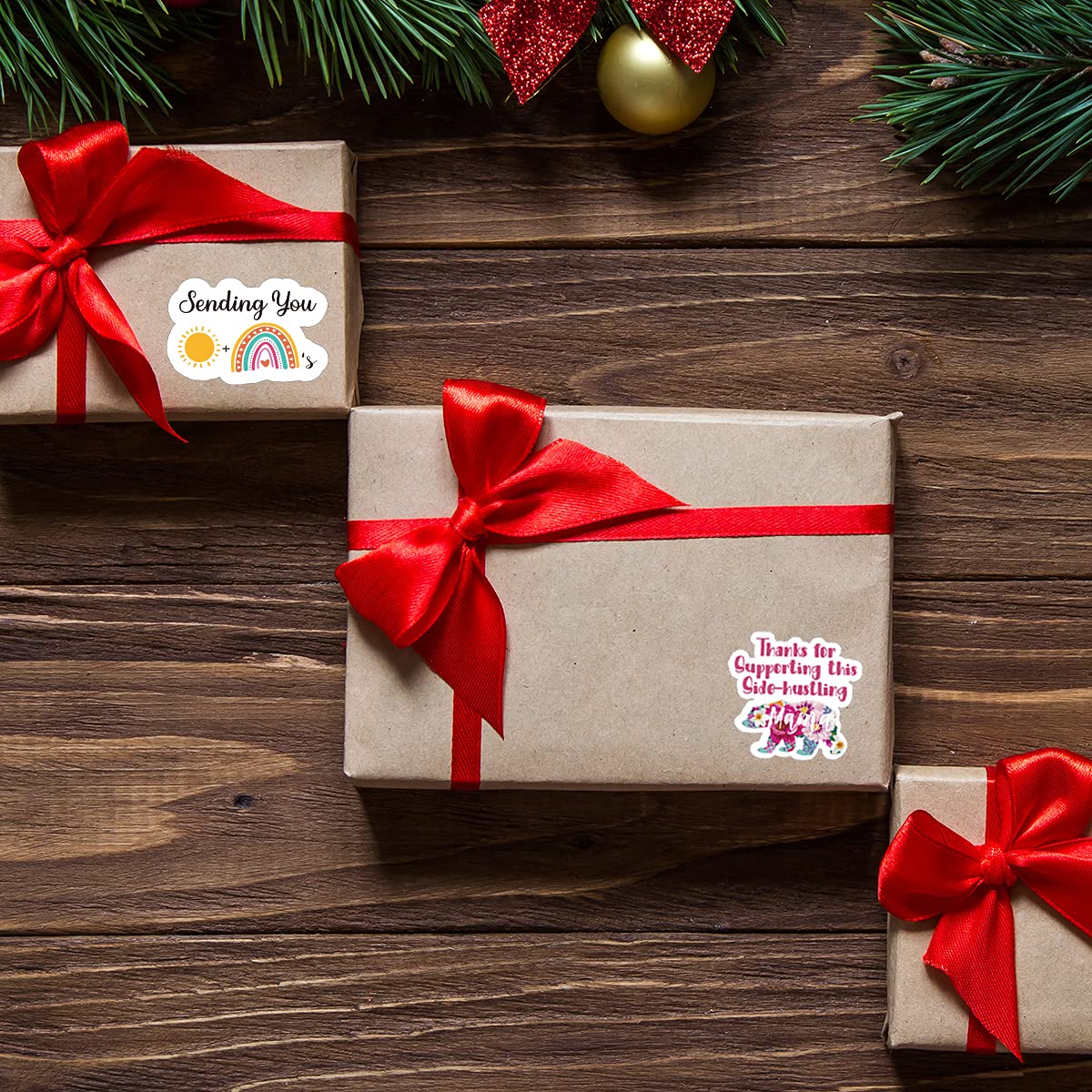 Littlefa 1.5” Thanks for Supporting This Side Husting Mama Stickers,Thank You Sticker,Bakeries Stickers,Small Business Sticker,Gift Bags Packaging 500 PCS