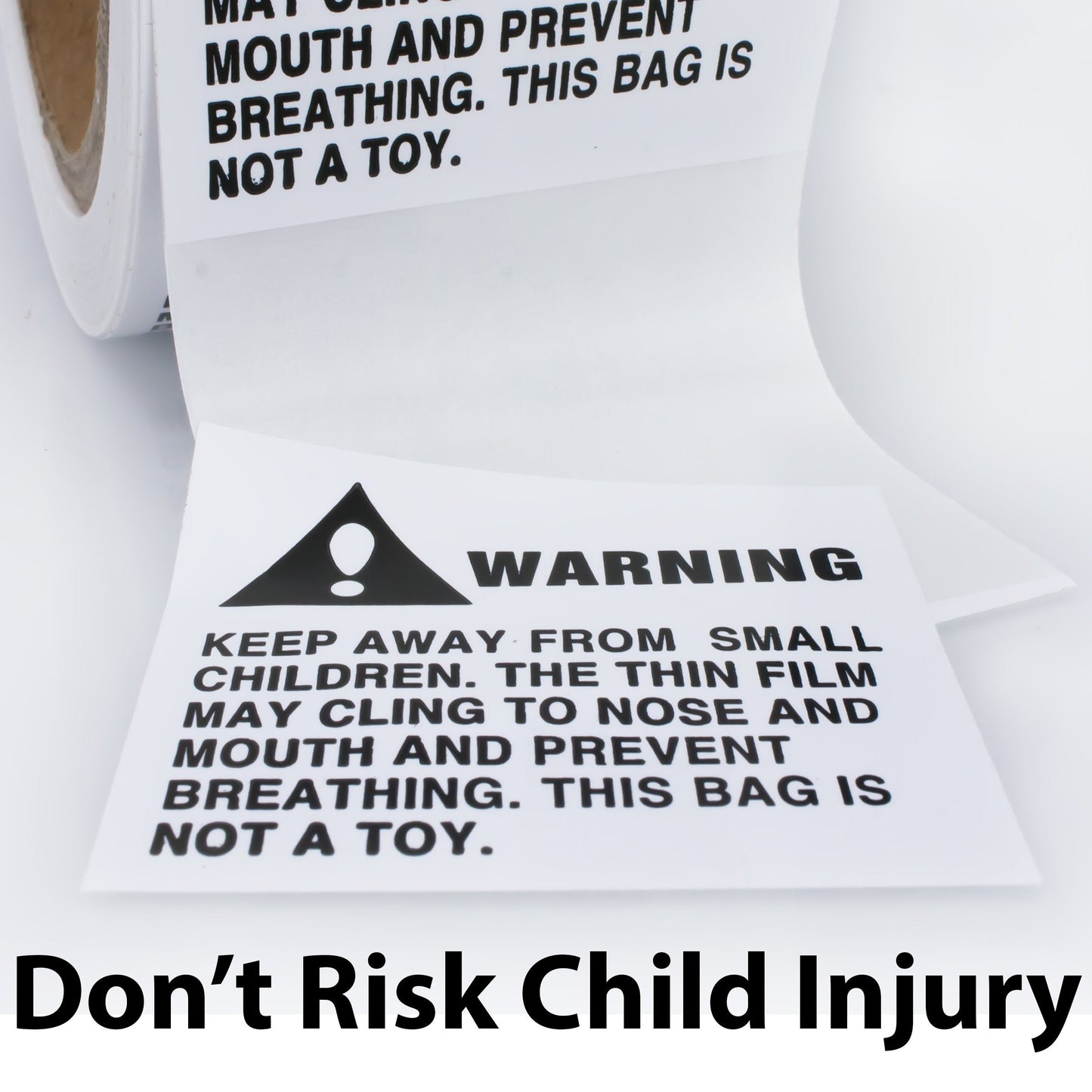 Super Sticky 2 Pack Suffocation Warning Labels. Bulk 1000pc. Perforated 2x2 in Self Adhesive, Keep Away From Children, Choking Packaging Hazard Stickers. Ecom Approved Shipping Supply for Bag, Polybag