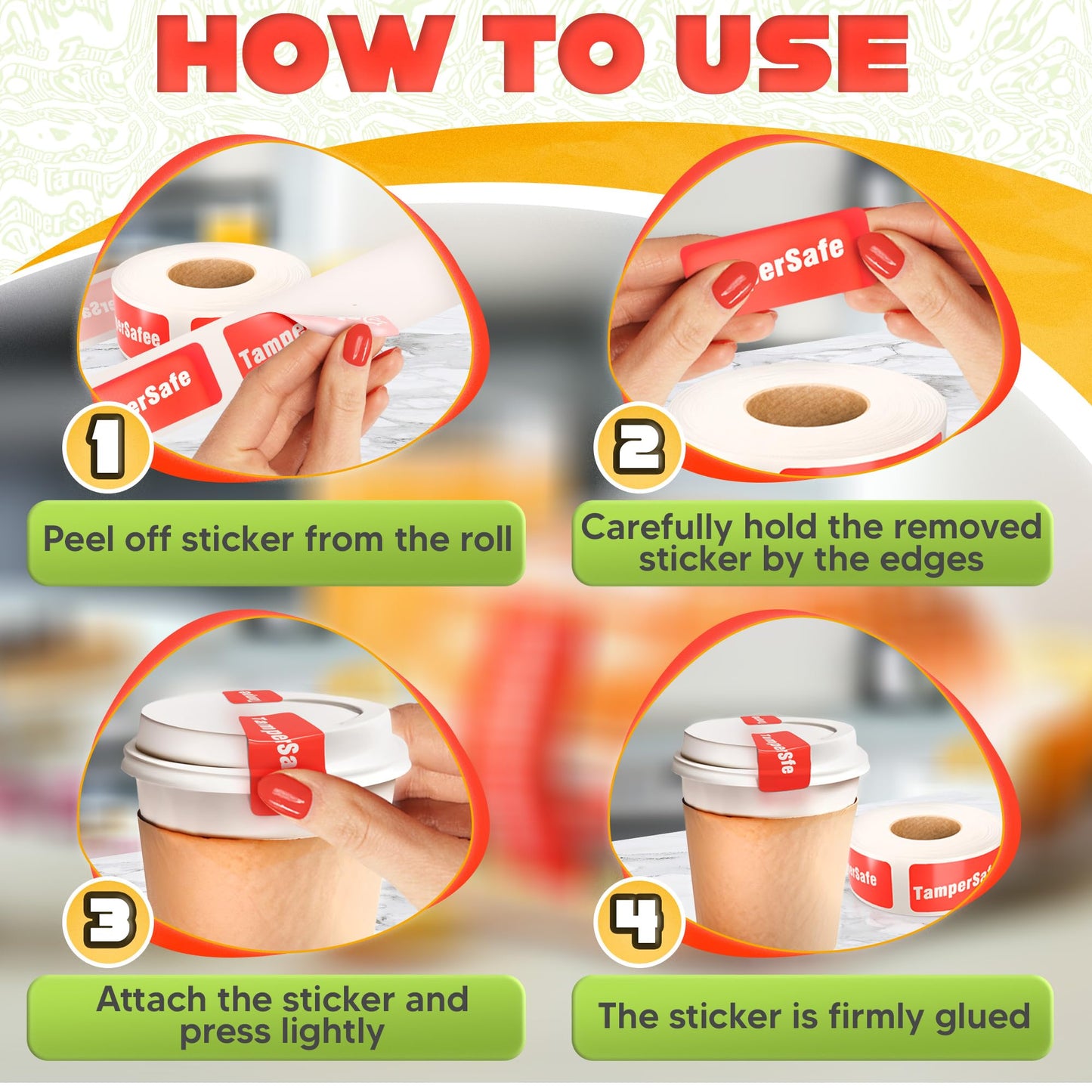 250-Pack Tamper Proof Stickers 1x3 – Durable Labels with Strong Adhesive for Secure Package Protection, Easy-to-Apply Tamper Evident Seals for Boxes, Containers, Envelopes & Documents