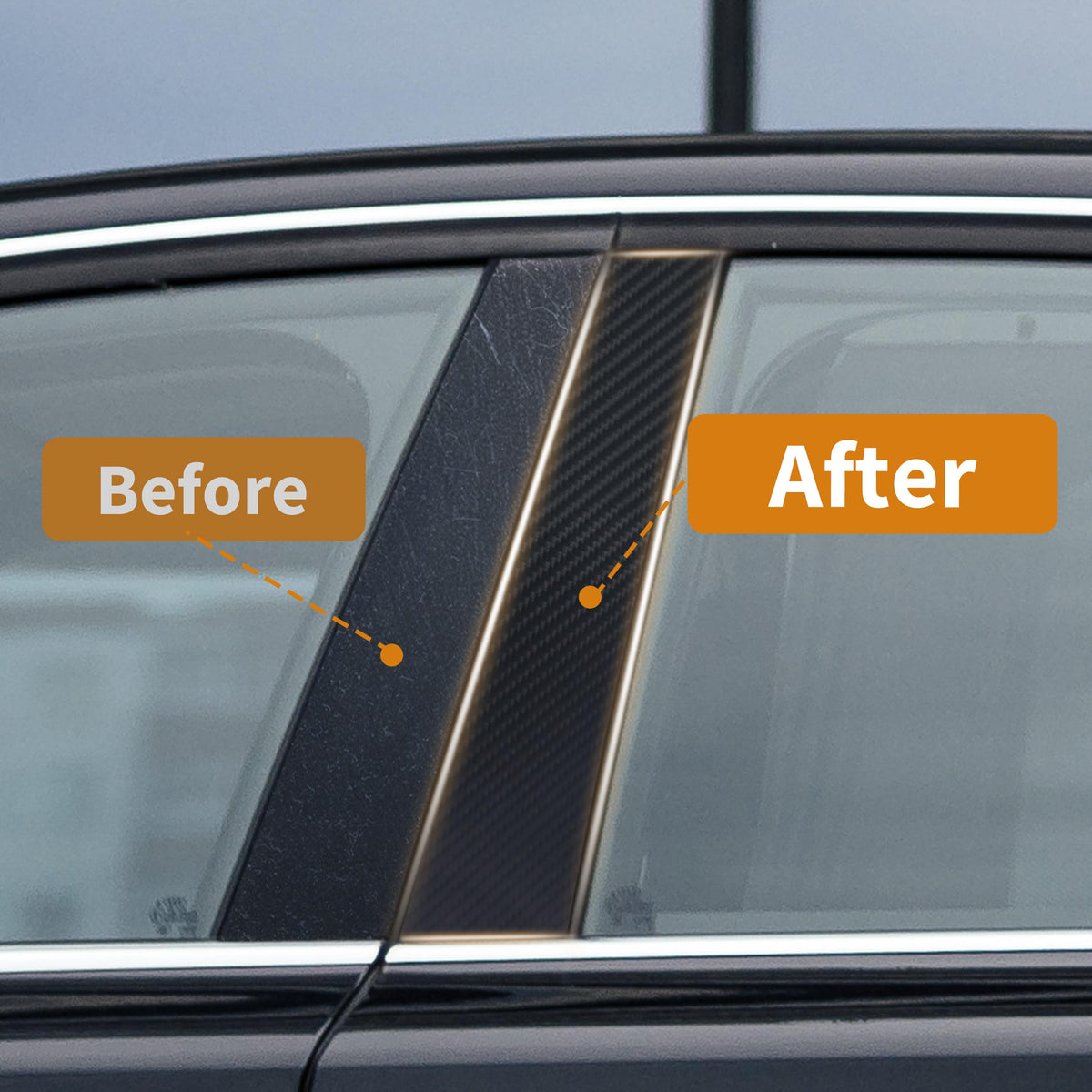 Door Sill Protectors for Vehicles, 2.76 Inch x 33 Ft Carbon Fiber Car Door Sill Protector Tape with Anti-Collision for Front and Rear Bumper, Car Door Edge Guards Universal for Most Vehicles