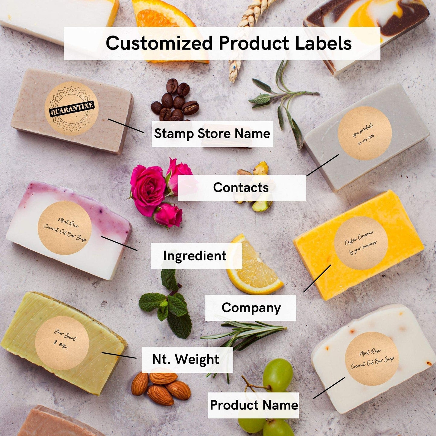 Mobiusea Creation Round Sticker Labels | 2 Inch | 500pcs Kraft Labels | Perforated Blank Stickers Labels for Mason Jars, Circle Stickers 2 Inch, Light Brown Labels